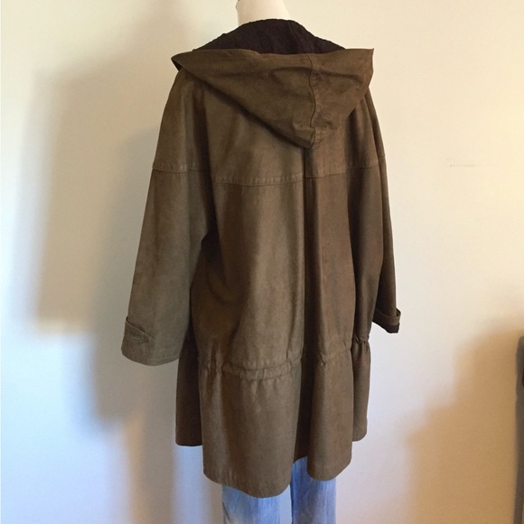 Suede Hooded Anorak Utility Coat by ileana Zara - Picture 1 of 6